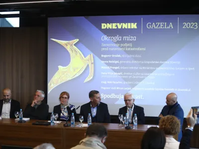 Okrogla&nbsp;miza&nbsp;z naslovom&nbsp;Zavarovanje podjetij pred naravnimi katastrofami.&nbsp;