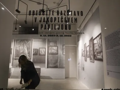 Razstava z naslovom Obi&scaron;čite razstavo v Jakopičevem paviljonu je v Mali galeriji Banke Slovenije na ogled do 3. decembra.&nbsp;