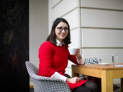 - 17.02.2022 - dr. Emilija Stojmenova Duh, inženirka elektrotehnike - predavateljica na Fakulteti za elektrotehniko UL ter vodja digitalne mreže 4PDIH in poznavalka inovacijskih politik //FOTO: Bojan Velikonja