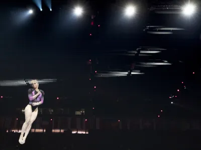 Slovenia's Tjasa Kysselef performs on the vault during the women's apparatus finals of the 2021 European Championships in Artistic Gymnastics in the St. Jakobshalle in Basel, Switzerland, Saturday, April 24, 2021. (KEYSTONE/Alexandra Wey)