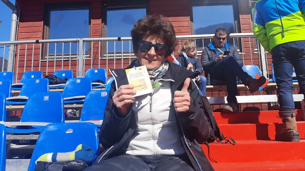 Alpska smučarska legenda in mati Federice Brignone Maria Rosa Quario je na 61. Pokalu Vitranc kot profesionalna novinarka poročala s svojega zadnjega tekmovanja.