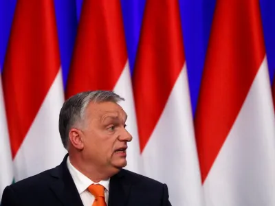 FILE PHOTO: Hungarian Prime Minister Viktor Orban delivers his annual state of the nation speech in Budapest, Hungary, February 12, 2022. REUTERS/Bernadett Szabo/File Photo