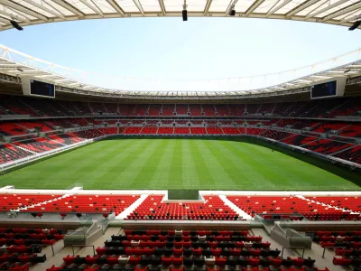 FILE PHOTO: Soccer Football - General views of the Ahmad Bin Ali Stadium - Ahmad Bin Ali Stadium, Al Rayyan, Qatar, March 30, 2022. General view inside the Ahmad Bin Ali Stadium, a venue for the 2022 Qatar World Cup REUTERS/Pawel Kopczynski/File Photo