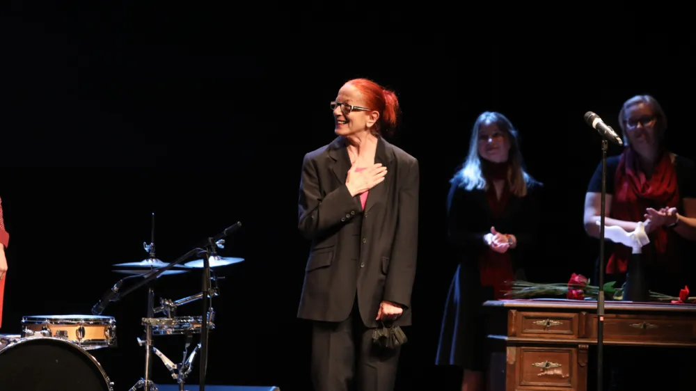 prejemnica nagrade za življensko delo igralka&nbsp;Jožica Avbelj - 27.03.2022&nbsp;-&nbsp;Pre&scaron;ernovo gledali&scaron;če Kranj&nbsp;-&nbsp;odprtje 52. TSD - Teden slovenske drame s podelitvijo nagrad ZDUS&nbsp;-&nbsp;Združenje dramskih umetnikov Slovenije,<br><br><br>//FOTO: Bojan Velikonja<br>