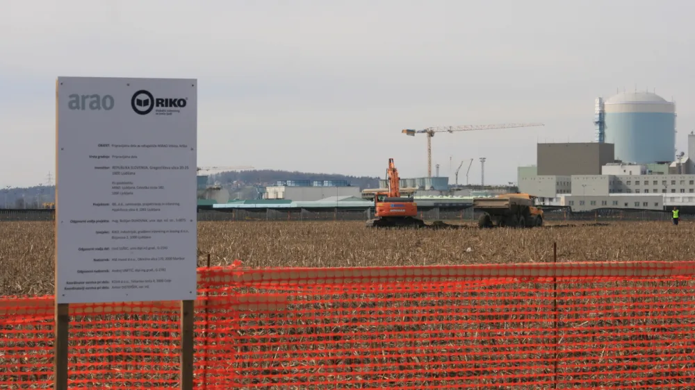 Začetek pripravljalnih del, odlagaliče nizko in srednje radioaktivnih odpadkov (NSRAO), Vrbina pri Krkem. Foto: ARAO