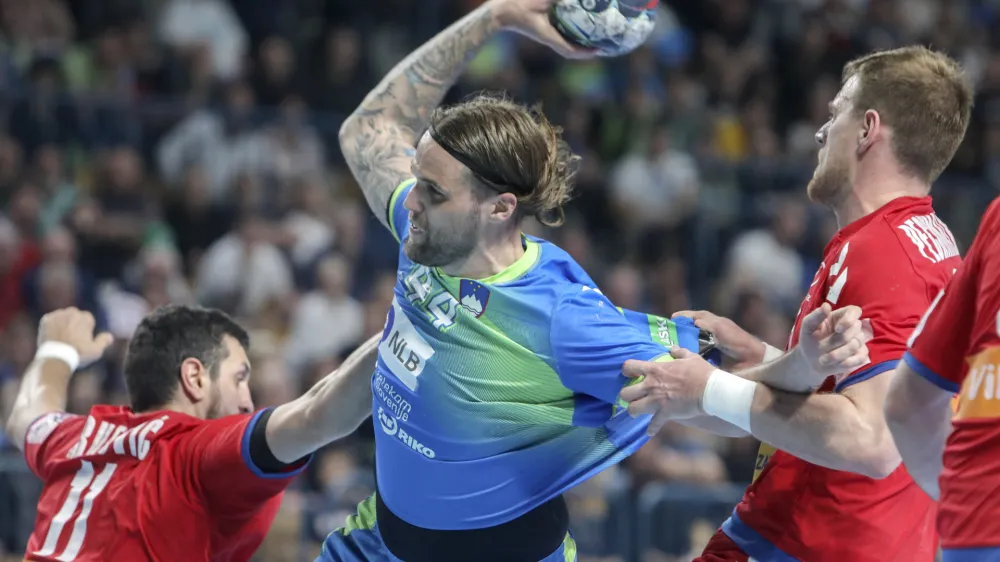 Dean Bombač - 13.04.2022 &ndash; mo&scaron;ki rokomet &ndash; Slovenija: Srbija, kvalifikacije za SP 2023, prva tekma: /FOTO: Jaka Gasar