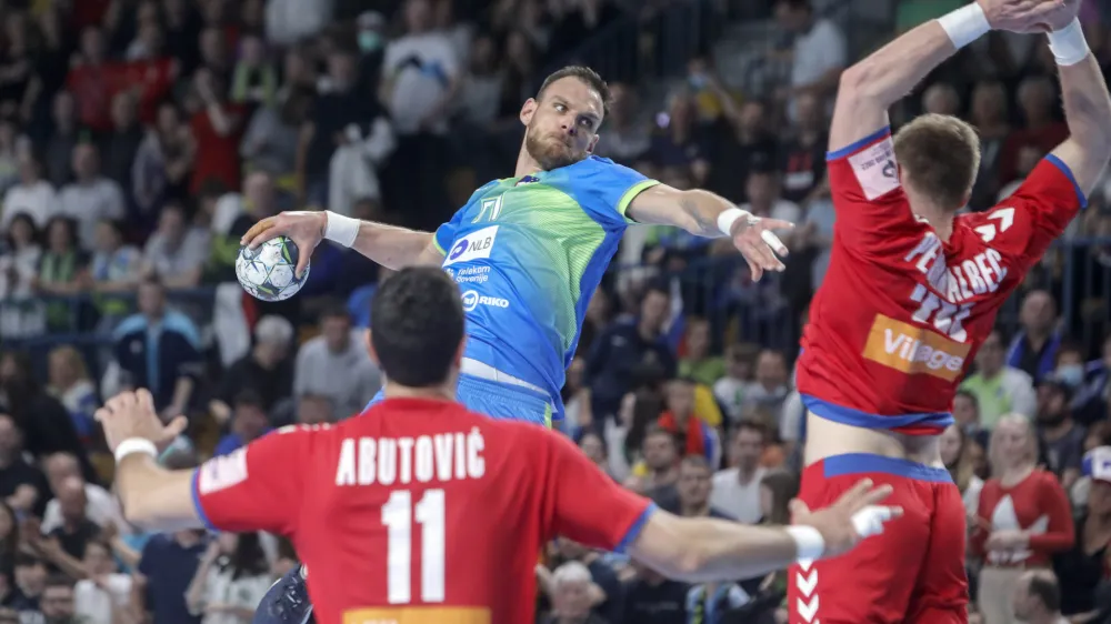 Borut Mačkov&scaron;ek - 13.04.2022 &ndash; mo&scaron;ki rokomet &ndash; Slovenija: Srbija, kvalifikacije za SP 2023, prva tekma: /FOTO: Jaka Gasar