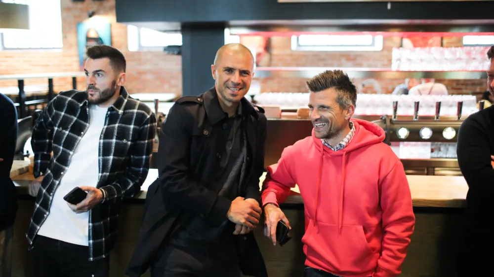 trener Brava Dejan Grabićtrener Kopra Zoran Zeljkovićkapetan Kopra Ivica Guberac, - 09.05.2022 - novinarska konferenca pred nogometnim finalom pokala Pivovarne Union v mo&scaron;ki konkurenci med Koprom in Bravom //FOTO: Bojan Velikonja