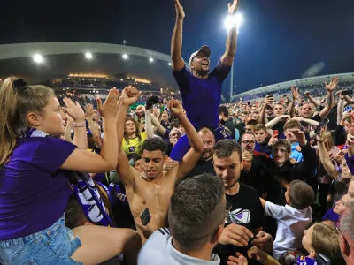 Maribor - Ljudski vrt - &Scaron;port - Nogomet - Maribor - Aluminij - zadnja tekma Marcosa Tavaresa - 9 Marcos Magno Morales Tavares - navijači - Navijači - Avtor: Andrej Petelin&scaron;ek