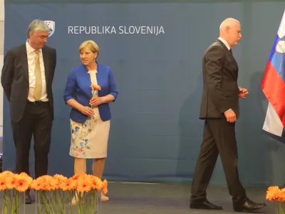 novi evropski poslanci: Milan Zver (SDS), Ljudmila Novak (NSi) in Milan Brglez (SD)- 26.05.2019 - Evropske volitve 2019 - Volitve poslancev v Evropski parlament -//FOTO: Bojan Velikonja