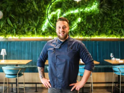 Martin Glu&scaron;čič, kuharski mojster - chef - 08.06.2022 - Restavracija & Lounge Bar MANU, gostinski lokal, Moste 101, Žirovnica //FOTO: Bojan Velikonja