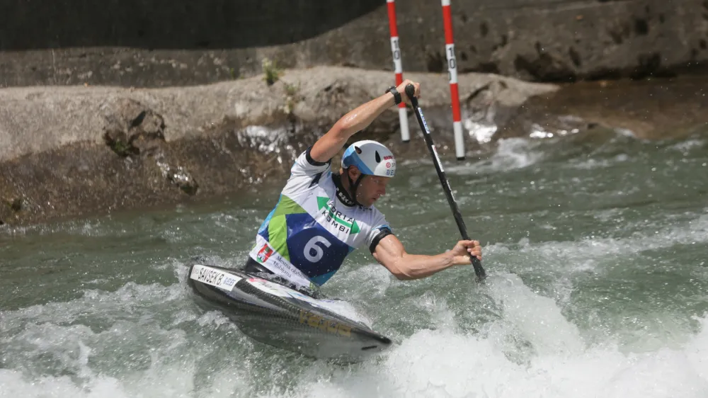 Benjamin Sav&scaron;ek- 26.06.2022 -Finale svetovnega pokala v slalomu na divjih vodah v Tacnu. //FOTO: Nik Erik Neubauer