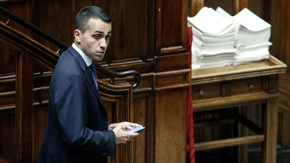 22 June 2022, Italy, Rome: Italian Minister of Foreign Affairs Luigi Di Maio walks across the hall during a session at the Italian Chamber of Deputies. Photo: Roberto Monaldo/LaPresse via ZUMA Press/dpa