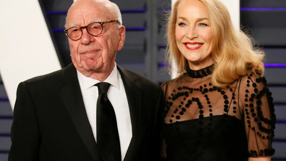FILE PHOTO: 91st Academy Awards &ndash; Vanity Fair &ndash; Beverly Hills, California, U.S., February 24, 2019 &ndash; Rupert Murdoch and Jerry Hall. REUTERS/Danny Moloshok/File Photo