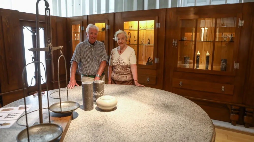 23.06.2022 - Andreja in Rok Freyerja na razstavi Plečnikova LectarijaFOTO: Luka Cjuha