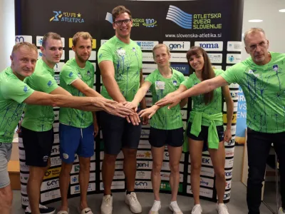 - 04.07.2022 &ndash; Atletska zveza Slovenije (AZS) &ndash; atletska reprezentanca pred odhodom na 18. svetovno prvenstvo na prostem v Oregon, atleti//FOTO: Tomaž Skale