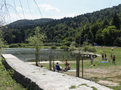 Obstoječa drevesa, ki so dajala senco ob severnem pomolu, so nadomestili z novimi.