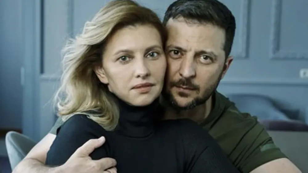 Olena in Volodimir Zelenski v reviji Vogue. F instagram
