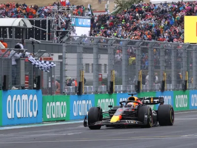 Max Verstappen se je veselil že osme zmage na 13. leto&scaron;nji dirki svetovnega prvenstva formule 1.