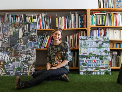 16.08.2022.- Sara Bezov&scaron;ek, vizualna umetnica pred odprtjem razstave Narava se celi.//FOTO: Bojan Velikonja