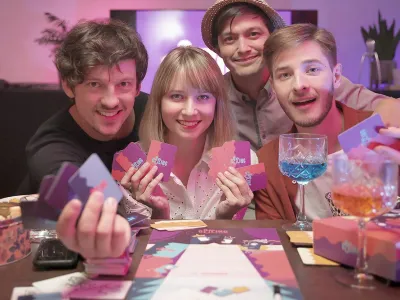 Soustvarjalci igre Coupling, the Game: Klemen Goren&scaron;ek, Lina Rahne, Jernej Kovač Myint, Lan Rahne
