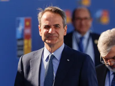 FILE PHOTO: Greek Prime Minister Kyriakos Mitsotakis attends a NATO summit in Madrid, Spain June 30, 2022. REUTERS/Susana Vera/File Photo