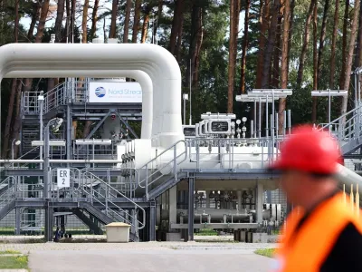 View towards Nord Stream 1 Baltic Sea pipeline and the transfer station of the Baltic Sea Pipeline Link in the industrial area of Lubmin, Germany, August 30, 2022. REUTERS/Lisi Niesner