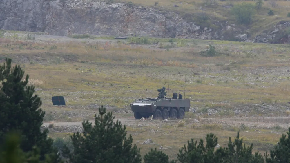 Oklepnik patria na voja&scaron;ki vaji Slovenske vojske.