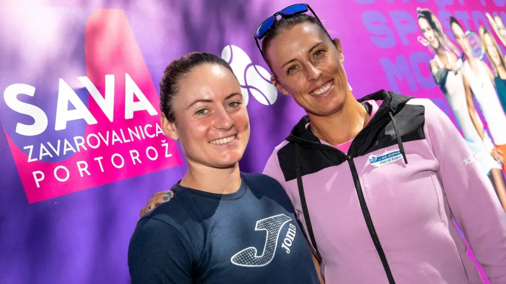 Tamara Zidan&scaron;ek in Andreja Klepač sta v Portorožu dobro razpoloženi. F Sportida
