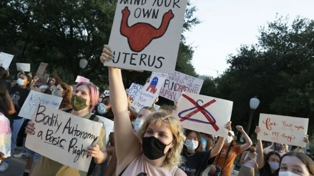 protest prekinitev nosečnosti splav Teksas