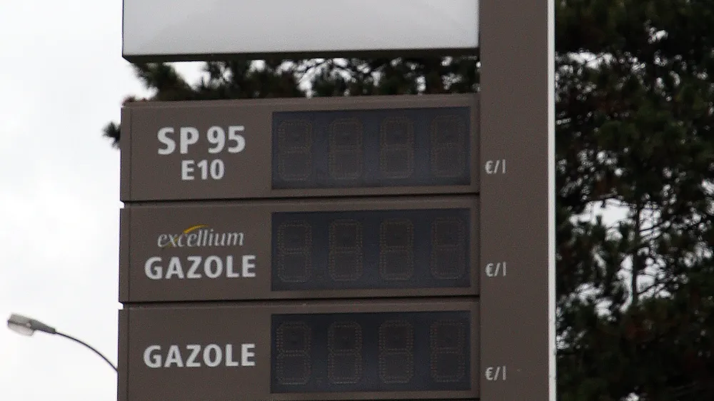 Oil prices are not displayed at a closed petrol station in Saint Jean de Luz, Wednesday, Oct.12, 2022. The French government on Wednesday started the process of requisitioning workers at petrol depots of ExxonMobil's French branch Esso in an attempt to ensure that service stations around the country are supplied with badly needed fuel amid an ongoing strike, saying shortages are becoming "unbearable" to too many in the country. (AP Photo/Bob Edme)