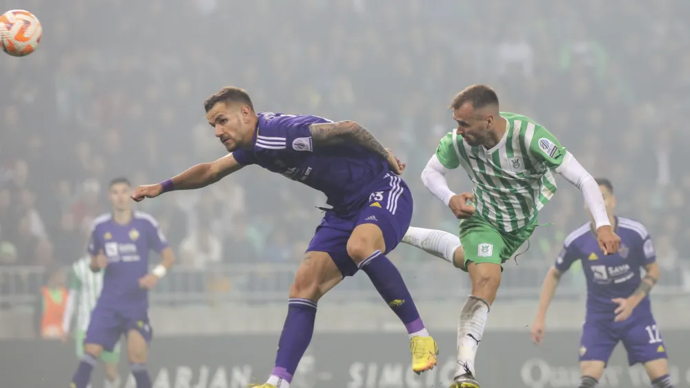 Luka Uskokovič, Mustafa Nukič - 15.10.2022 &ndash; nogomet &ndash; Olimpija: Maribor, Prva liga Telemacha, 13. krog //FOTO: Jaka Gasar