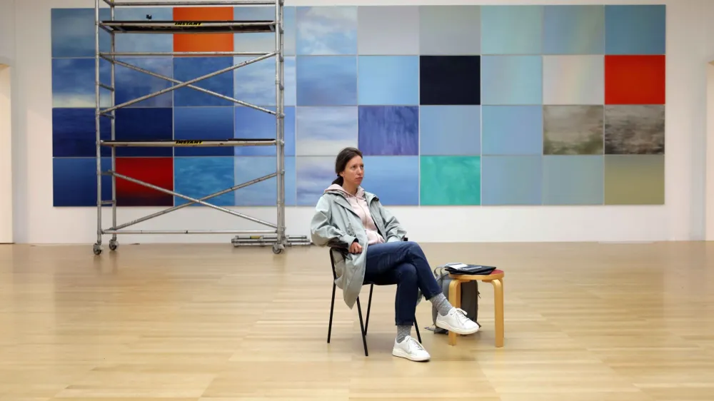 slikarka Nika Zupančič<br><br>- 28.09.2022 - Moderna galerija - razstava Momental&ndash;mente: žive slike,<br><br>//FOTO: Tomaž Skale<br>