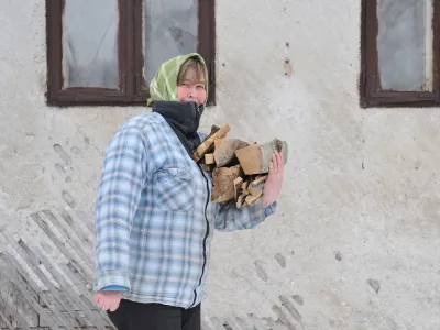 babno polje, zima, mraz, drva