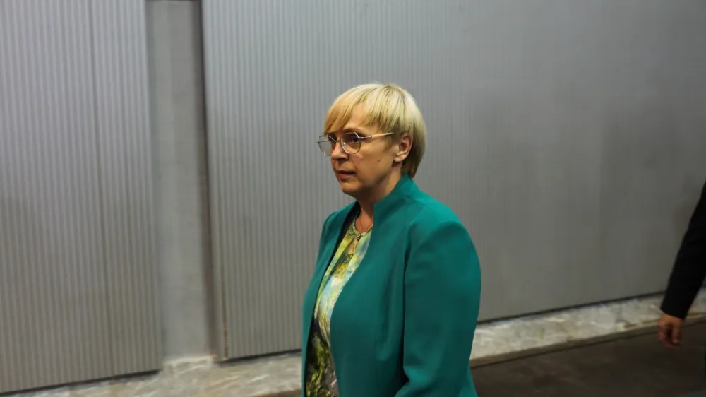 Nata&scaron;a Pirc Musar, kandidatka za predsednico republike- 23.10.2022 &ndash; Predsedni&scaron;ke volitve 2022 - sedme volitve za petega predsednika republike v samostojni Sloveniji &ndash; volilci so volili med sedmimi kandidati &ndash; Milanom Brglezom, Janezom Ciglerjem Kraljem, Anžetom Logarjem, Nata&scaron;o Pirc Musar, Vladimirjem Prebiličem in Sabino Senčar //FOTO: Bojan Velikonja