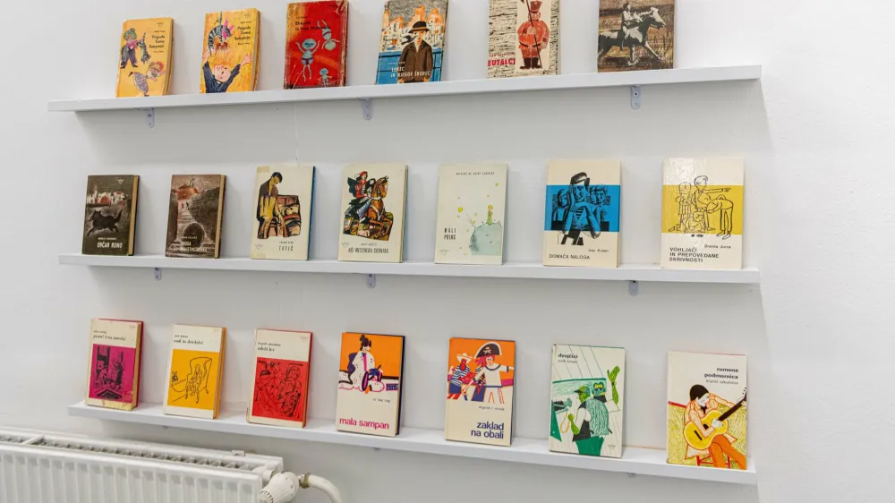 V okviru razstave so na ogled platnice knjig zbirke Sinji galeb, ki so same po sebi umetnine. F Yeremie Pierre Noir