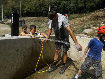 21.07.2022 - vročinski val - visoka temperatura- su&scaron;a - nizek vodostaj rek - reka Foto: Luka Cjuha
