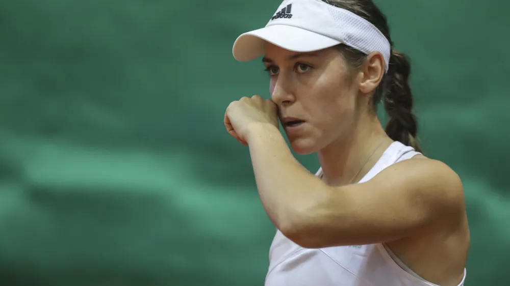 Kaja Juvan- 11.11.2022 &ndash; tenis &ndash; Slovenija: Kitajska, pokal Billie Jean King, ženske, polfinale kvalifikacij za zaključni turnir svetovne skupine: //FOTO: Jaka Gasar