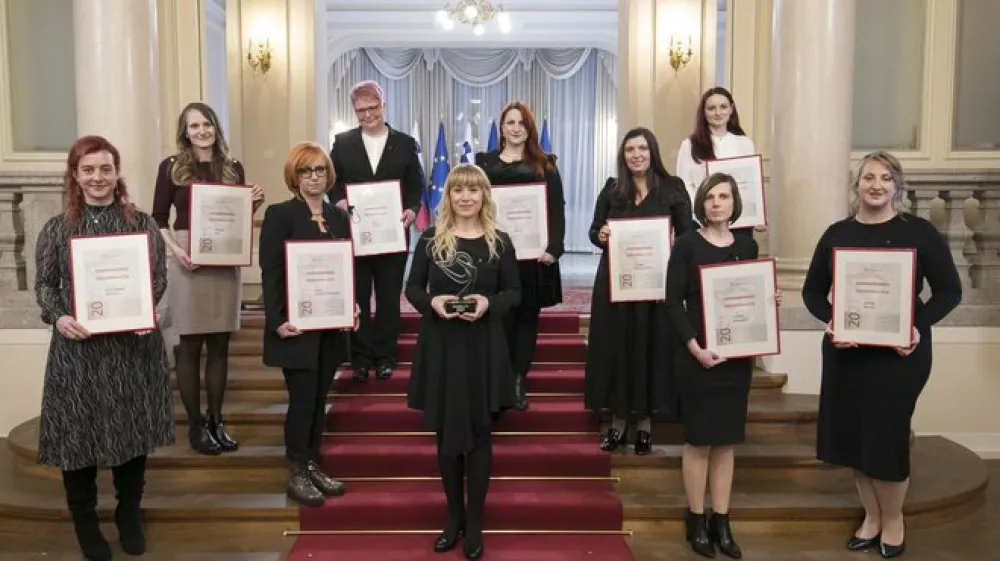 Inženirka leta 2021 je postala Nata&scaron;a Kovačević (v sredini). Foto: Andrej Križ