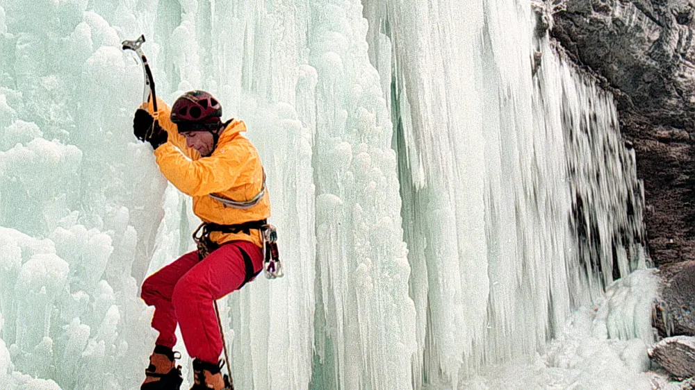 Plezanje po ledu - slap Peričnik, Silvo Karo