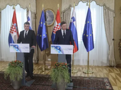 hrva&scaron;ki predsednik Zoran Milanović, slovenski predsednik Borut Pahor- 12.09.2022 - Brdo pri Kranju &ndash; Vrh pobude Brdo-Brioni &ndash; srečanje predsednikov držav zahodnega Balkana, //FOTO: Jaka Gasar