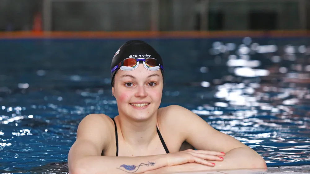 Maribor - KopaliĹˇ&Auml;Ťe Pristan - Ĺ&nbsp;port - Plavanje - Katja Fain, plavalka - portret - Portret - Avtor: Andrej PetelinĹˇek