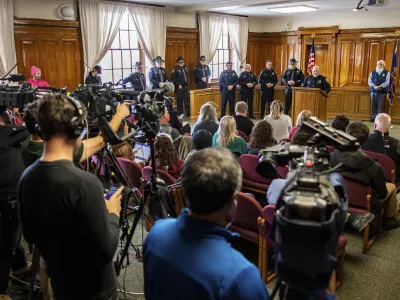 Na tiskovni konferenci policije v Moscowu se je trlo novinarjev. Zaradi malo znanega je namreč primer več tednov razburjal ameri&scaron;ko javnost.