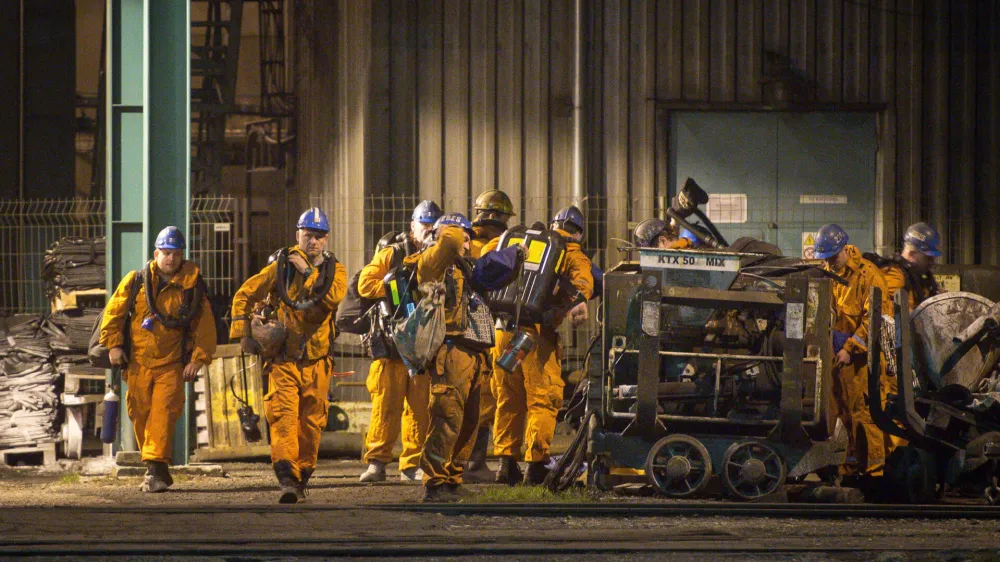 Rescue personnel prepare to search for missing miners after a methane explosion at the CSM hard coal mine in Karvina, Czech Republic, December 20, 2018. REUTERS/Stringer