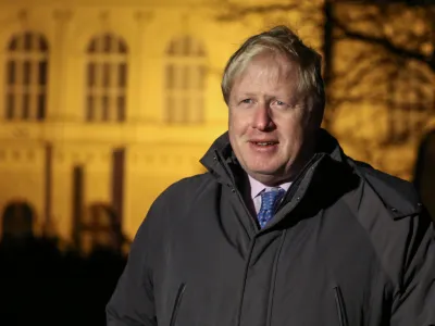 britanski zunanji minister Boris Johnson - 11.01.2017 - obisk ministra za zunanje zadeve Združenega kraljestva Velike Britanije in Severne Irske Borisa Johnsona v Sloveniji ob počastitvi 25. obletnice priznanja na&scaron;e države s strani Združenega kraljestva.   //FOTO: Luka Cjuha..