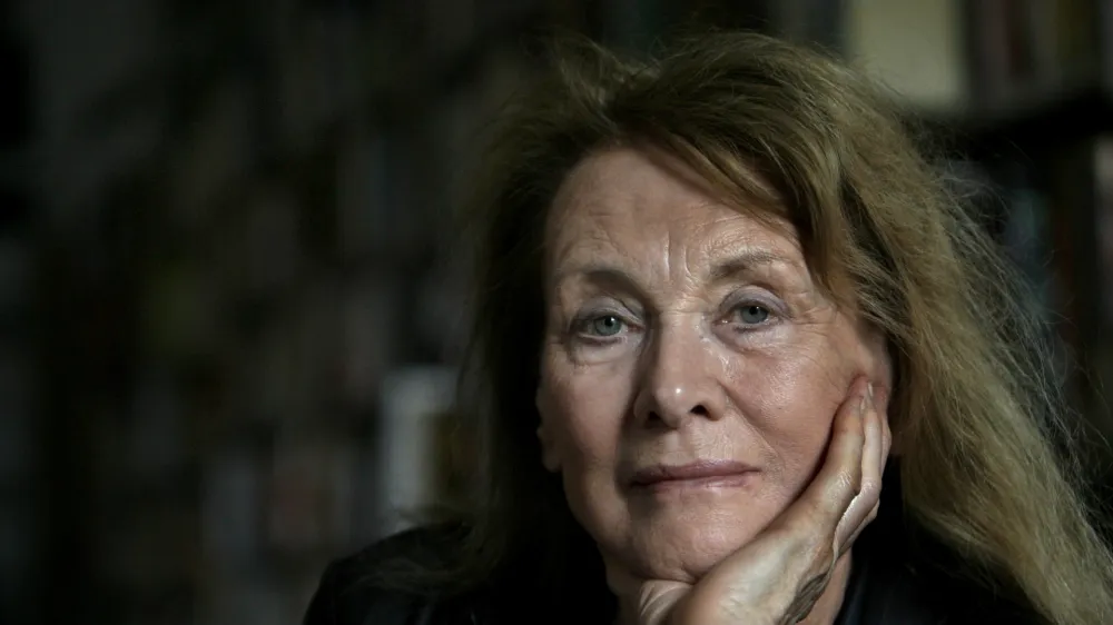 Annie Ernaux, francoska pisateljica ob prevodu njene knjige Leta (Les Ann&eacute;es).//FOTO: Matej Pov&scaron;e 