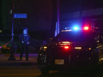 Police respond to a shooting with multiple casualties in the Monterey Park area of Los Angeles, California, U.S. January 21, 2023. REUTERS/Allison Dinner