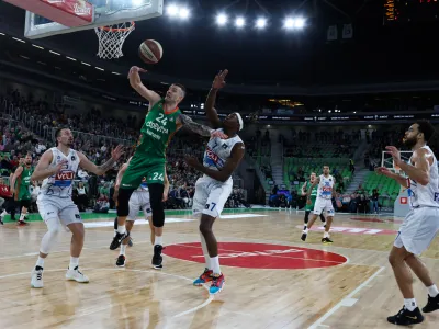 - 29.01.2023 &ndash; ko&scaron;arka - Cedevita Olimpija: Budućnost, Liga ABA, 17. krog://FOTO: Bojan Velikonja