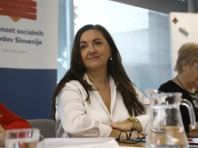 &cedil;Breda Božnik, predsednica Socialne zbornice Slovenije- 17.11.2022 &ndash; Skupnost socialnih zavodov Slovenije - predstavili stali&scaron;če o noveli Zakona o dolgotrajni oskrbi,&nbsp;//FOTO: Luka Cjuha
