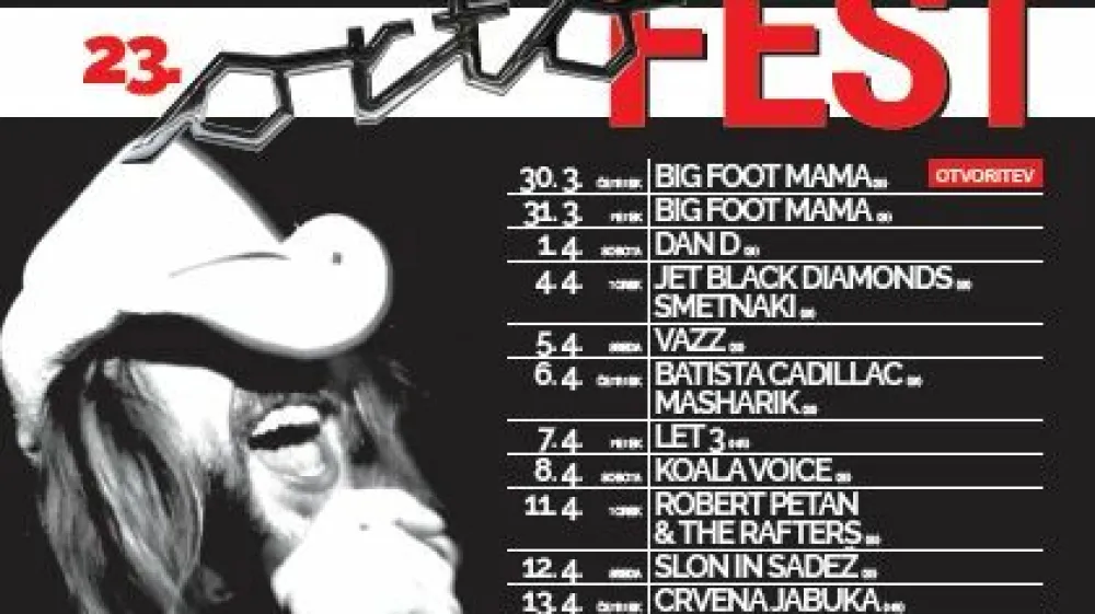 Na leto&scaron;njem Orto Festu bo nastopilo 21 domačih in enajst tujih izvajalcev. 